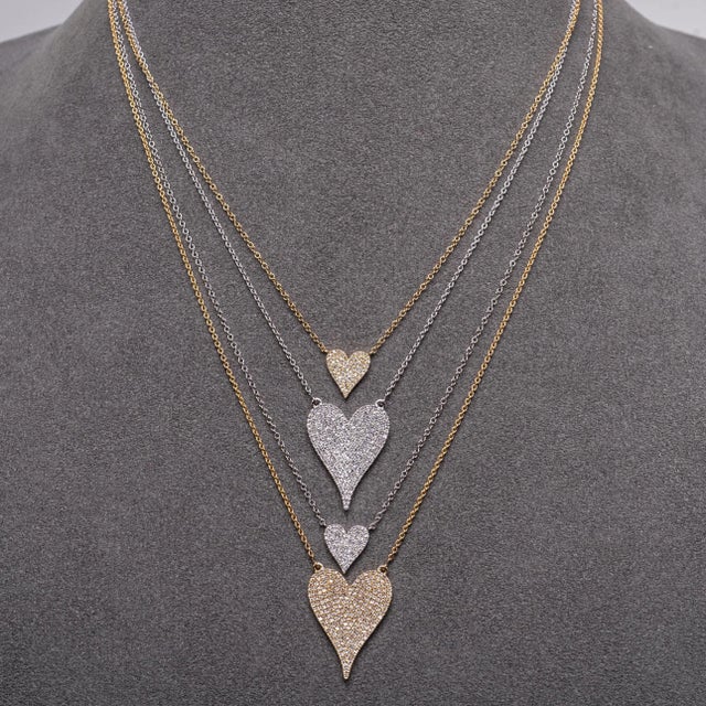 Rocks With Soul Yellow Gold Baby Heart Necklace For Sale In San Francisco - Image 6 of 11
