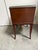 Hepplewhite Vintage Hepplewhite Style Bow-Front Two Drawer Nightstand With Glass Top For Sale - Image 3 of 3