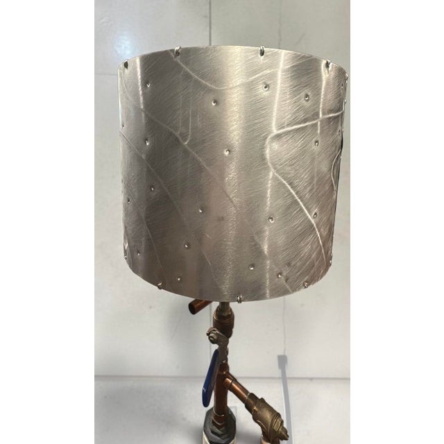 A striking one-of-a-kind contemporary table lamp handcrafted by an local artist and purchased at the Woodland Art Fair in...