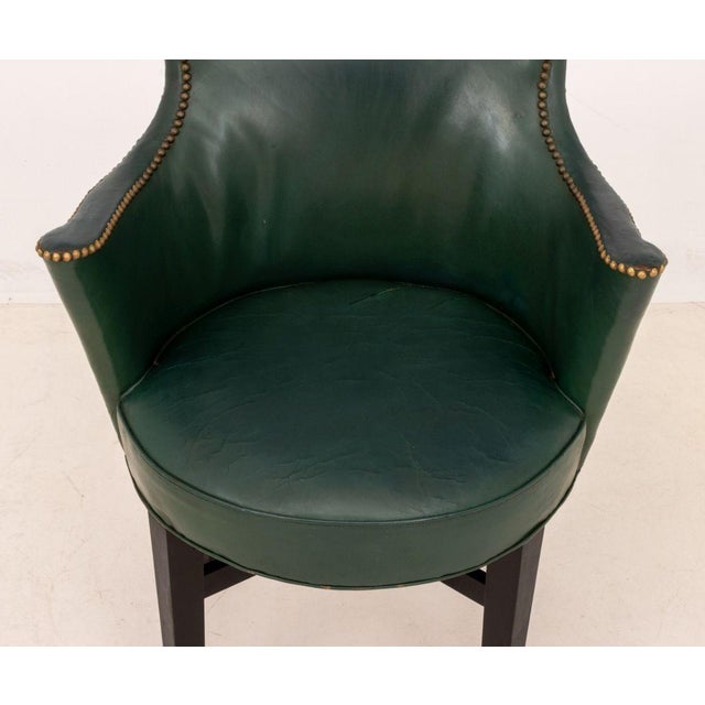 Regency Style Upholstered Ebonized Armchair For Sale In New York - Image 6 of 9