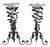 Wrought Iron and Glass Vases from Manifattura di Murano, Set of 2 For Sale