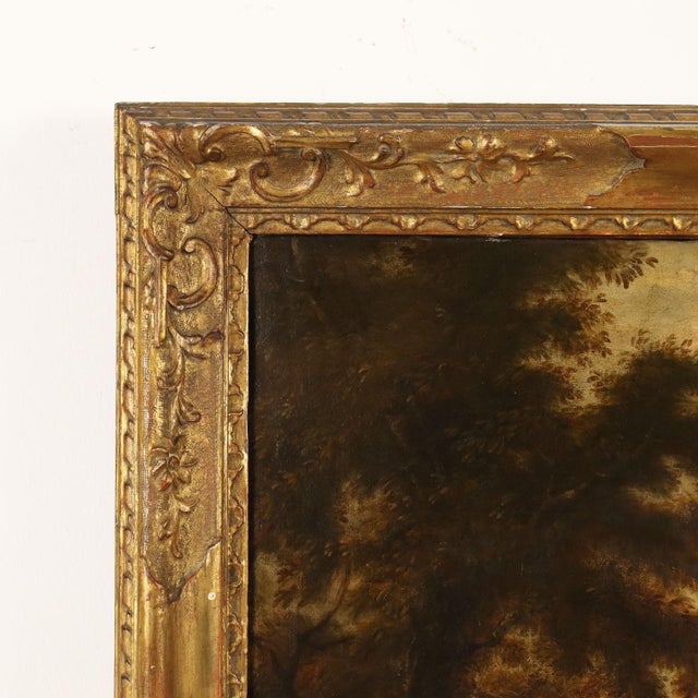 Landscape with Stream, Mill and Figures, Oil on Canvas, Framed For Sale - Image 11 of 14