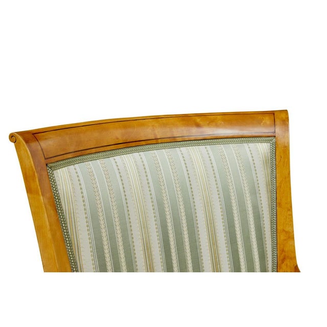 Olive Antique Birch Armchairs, 1900, Set of 4 For Sale - Image 8 of 10