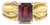 1.5 Ct Garnet 14k Yellow Gold Ring For Sale