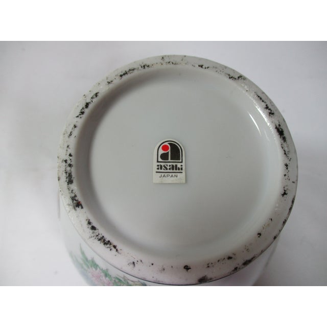 Vintage Asahi Porcelain Peacock Temple Jar For Sale - Image 6 of 10