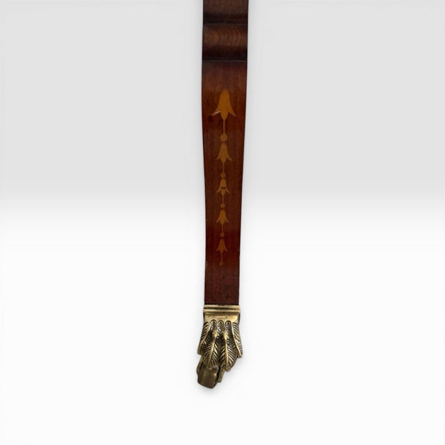 Brown English Regency Inlaid Dressing Mirror For Sale - Image 8 of 10