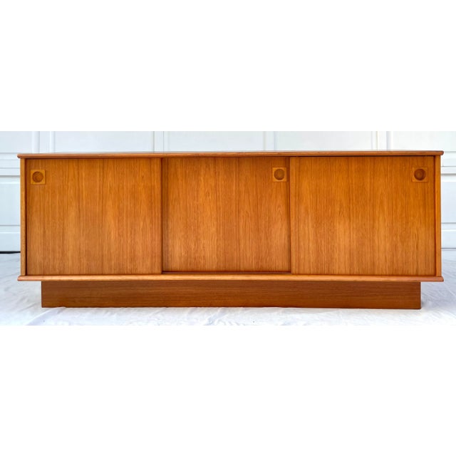 Dyrlund Mid-Century Modern Danish Sliding Door Cabinet Sideboard For Sale - Image 13 of 13