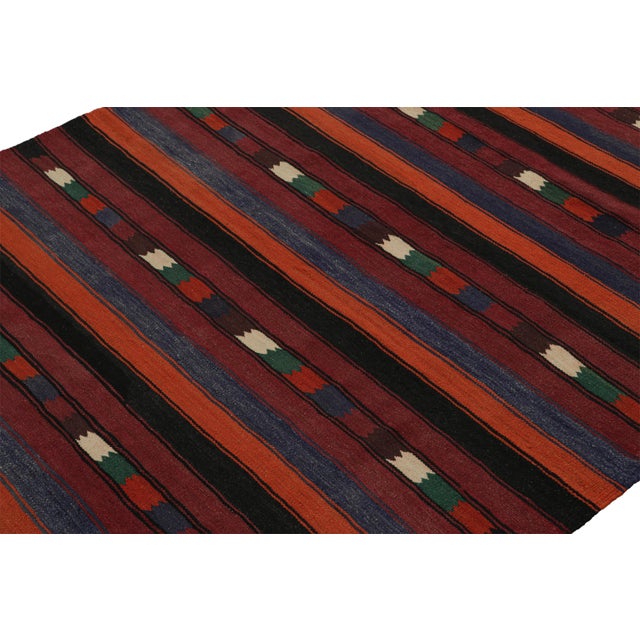 Rug & Kilim 1960s Vintage Afghani Tribal Kilim Rug With Stripes For Sale - Image 4 of 7