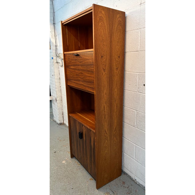 Wood Vintage Danish Mid-Century Modern Rosewood Bar Cabinet For Sale - Image 7 of 16