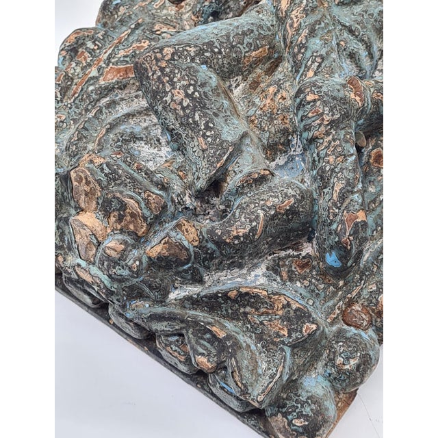 Antique Asian Wooden Relief, 1800s For Sale - Image 9 of 13