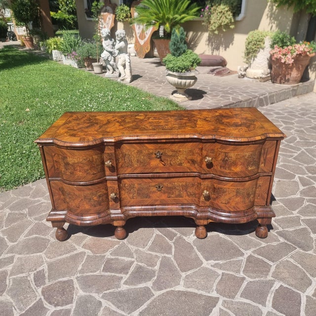 Ferrarese Chest of Drawers in Walnut Burl, 1720s For Sale - Image 9 of 13
