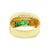 Vintage 14k Emerald and Diamond Band Ring, Size 7.75 For Sale - Image 4 of 7