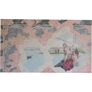 1980s Abstract Expressionism Painting, "Faux Stucco" by Novello For Sale