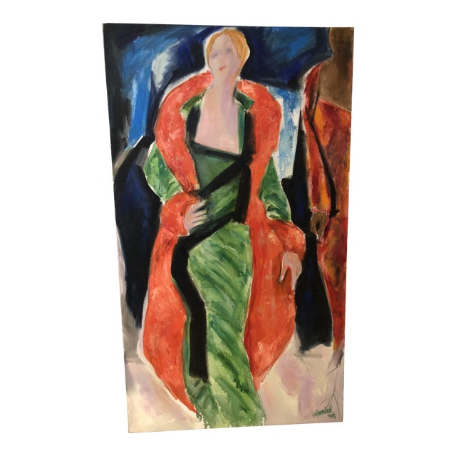 Striking Abstract Oil Painting By Listed Artist May Bender Chairish