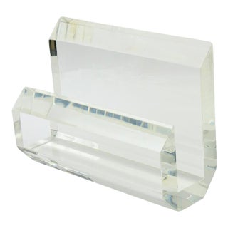 Vintage Karl Springer Lucite Magazine or Book Stand, 1980's For Sale