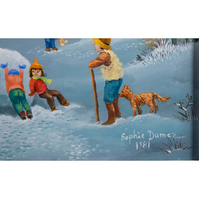 Sophie Damez - French - Oil on Canvas - 23" H x 26" W - 1981 About the Artist Sophie Domez is a French painter best known...