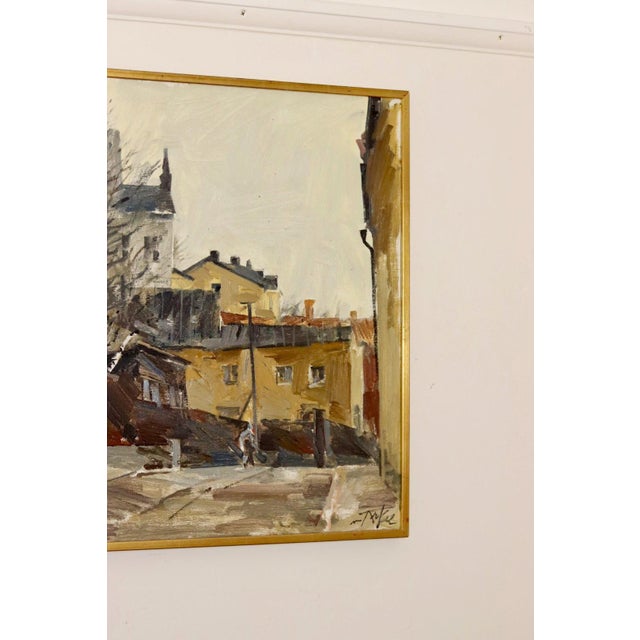 Adrian Van Arkel, Stockholm City Scene, 1960s, Oil on Canvas, Framed For Sale - Image 7 of 11
