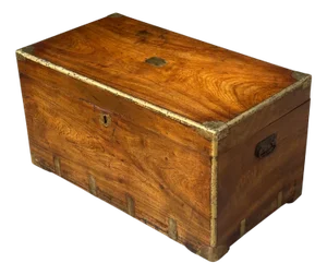 Large Camphor Wood Campaign Trunk, 1880s