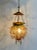 Saffron Vintage Caged Glass Brass Pendant Lamp For Sale - Image 8 of 8