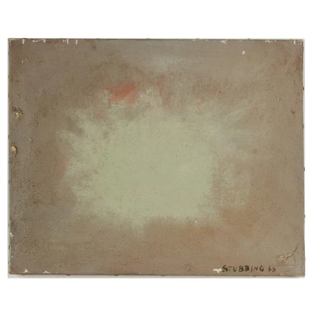 Mid 20th Century "Green Burst" Minimalist Abstract Oil Painting by Newton Haydn Stubbing For Sale In Philadelphia - Image 6 of 6