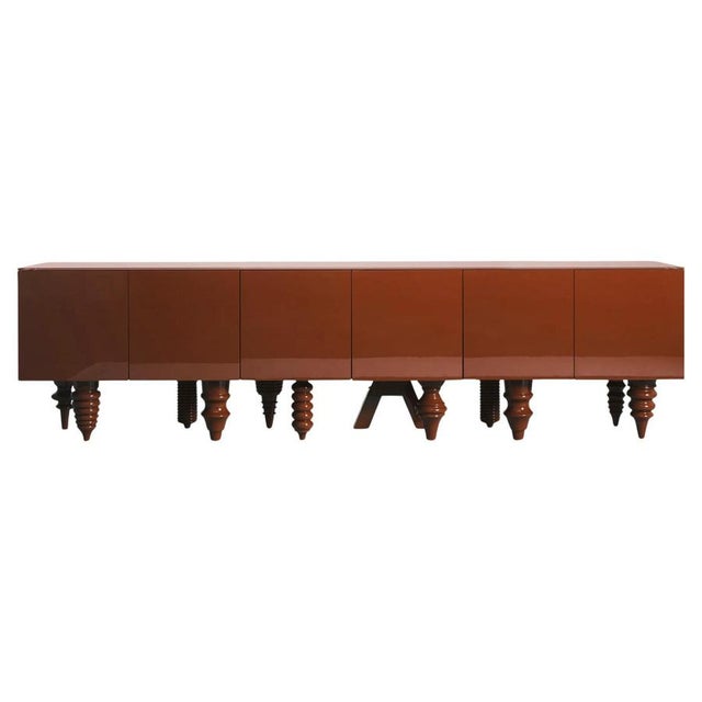 3M Multileg Cabinet in Berry Red Lacquer by Jaime Hayon for BD Barcelona For Sale - Image 14 of 14