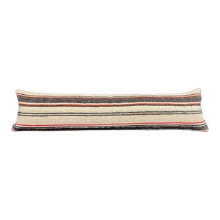 Turkish Hemp Pillow Cushion Natural Beige Brown Cushion Cover 12x46 For Sale