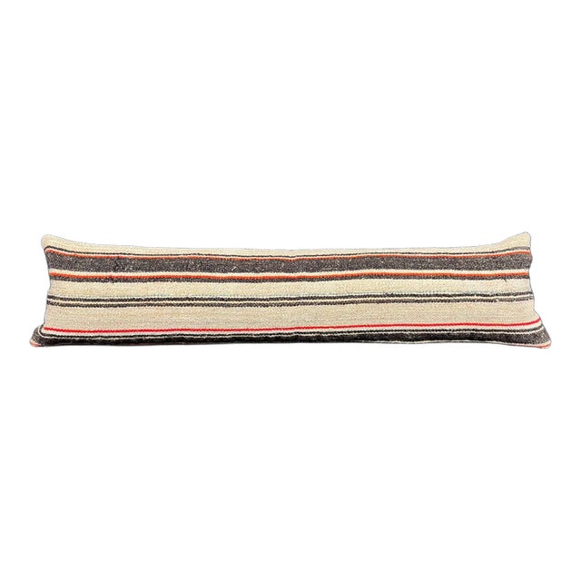 Turkish Hemp Pillow Cushion Natural Beige Brown Cushion Cover 12x46 For Sale