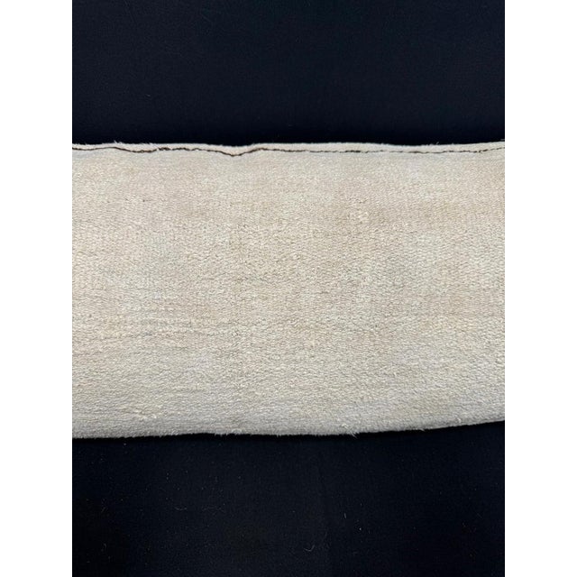 Contemporary Turkish Hemp Pillow Cushion Natural Beige Brown Cushion Cover 14x40 For Sale - Image 3 of 4