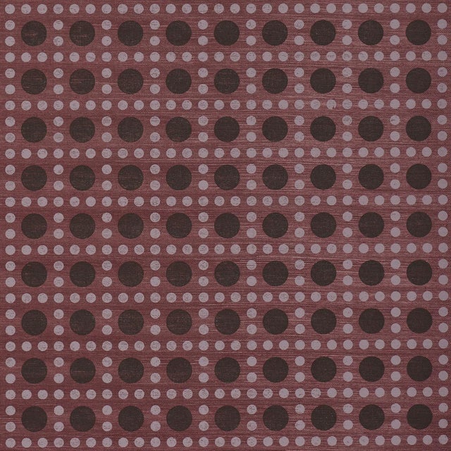 SAMPLE - Schumacher X Backdrop Puntini Sisal Wallpaper In Plum For Sale