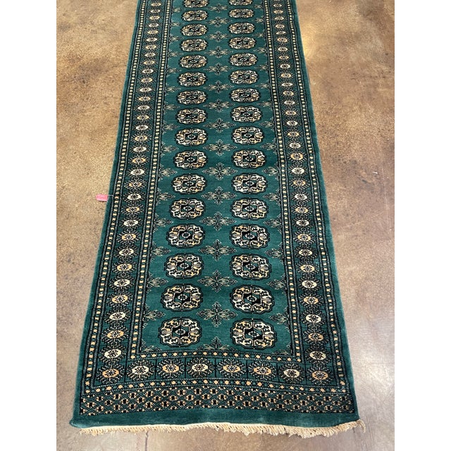 1990s 1990s Handwoven Bukara Design Pakistan Rug - 2'6" X 19'1" For Sale - Image 5 of 5