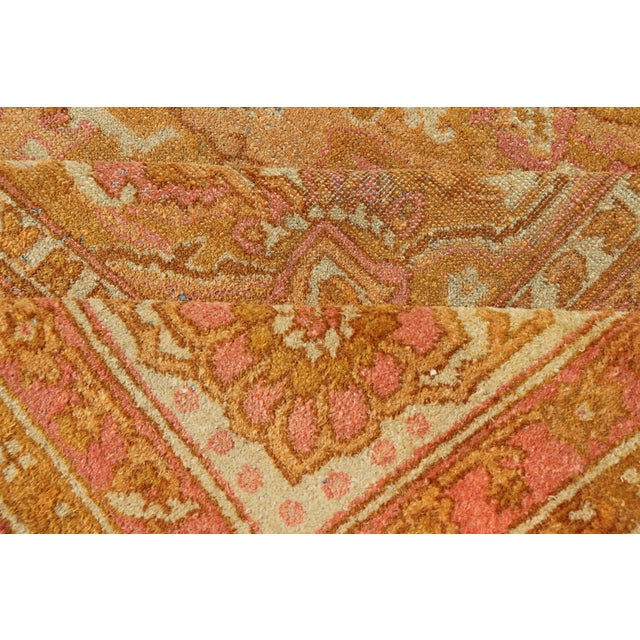 Antique Indian Amritsar Rug in Acidic Yellow, Pink and Ivory With Medallion For Sale - Image 13 of 14