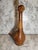 Vintage 1960s Italian Leather Glass Decanter in shape of water bird with long neck. This is a handmade brown leather...