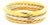 Circa 1980 Italian 18k Two-Tone Gold Torsade Bangle Bracelet Set For Sale