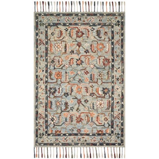 Loloi Rugs Elka Rug, Sky / Multi - 1'6"x1'6" For Sale