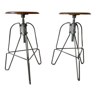 Early 21st C Jeff Covey Model Six Stools- a Pair For Sale
