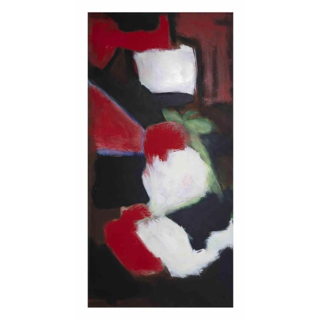 Contemporary Giorgio Lo Fermo, Abstract Compositions, Original Oil on Canvas Paintings, 2010, Set of 2 For Sale - Image 3 of 7