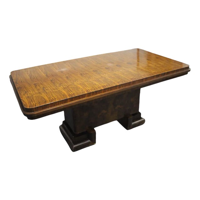 Art Deco Rosewood Burl Table For Sale