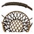 Mid 20th Century Vintage Metal Basket Weave Garden Planter Stand With Scrollwork and Aged Patina For Sale - Image 5 of 8