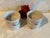 A set of 4 Countryside Collection stoneware individual souffle/ramekin dessert dishes. Designed with a floral pattern from...