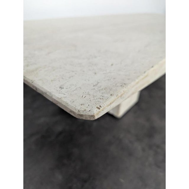 Large Travertine Coffee Table by Stone International For Sale - Image 5 of 7