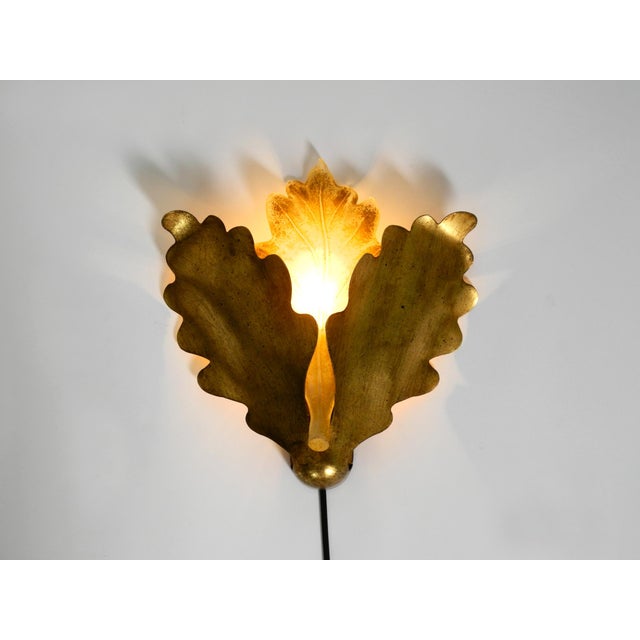 Gold Vintage Gold-Plated Glass and Metal Wall Lamp by Banci Firenze, Italy, 2000s For Sale - Image 8 of 18