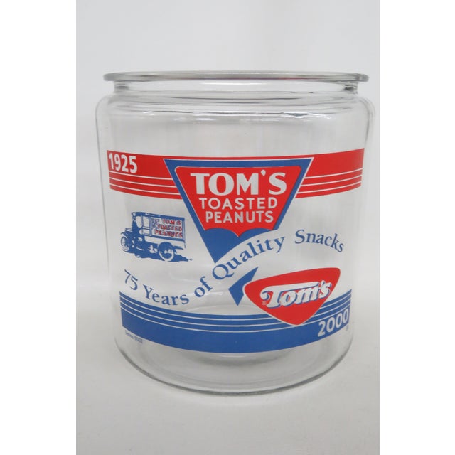 Early 21st Century Toms Toasted Peanuts Lidded Glass Jar Extra Large 75th Anniversary Edition 4983b For Sale - Image 5 of 11