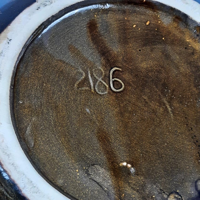 Vintage Space Age Ceramic Sphere Vase with Tortoiseshell Enamel, 1970s For Sale - Image 7 of 11