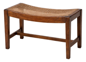 Oak and Rattan Handmade Stool