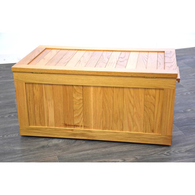 Solid Oak Storage Chest by Charles b Chairish