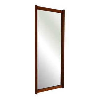 Vintage Scandinavian Fluted Teak Mirror, 1950s For Sale