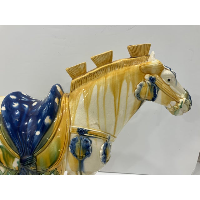 Chinese 1990s Tang Style Ceramic Horse For Sale - Image 3 of 7