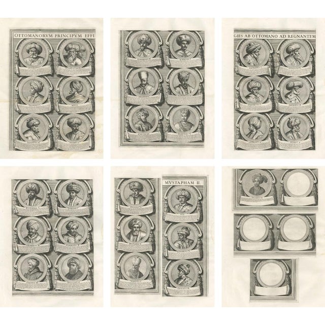 Effigies of the Ottoman Princes – Complete Table of Ottoman Rulers, Rome, 1700s For Sale - Image 9 of 9