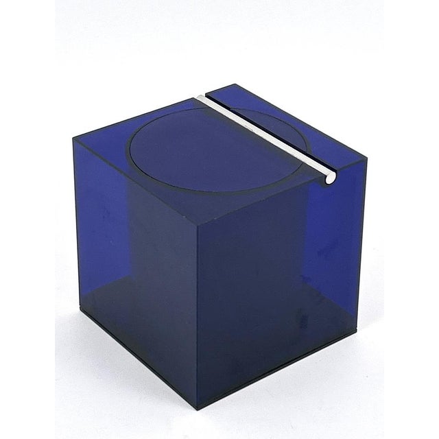 1970s Blue Acrylic Ice Bucket by Studio O.P.I. for Cini & Nils, Italy, 1970s For Sale - Image 5 of 18
