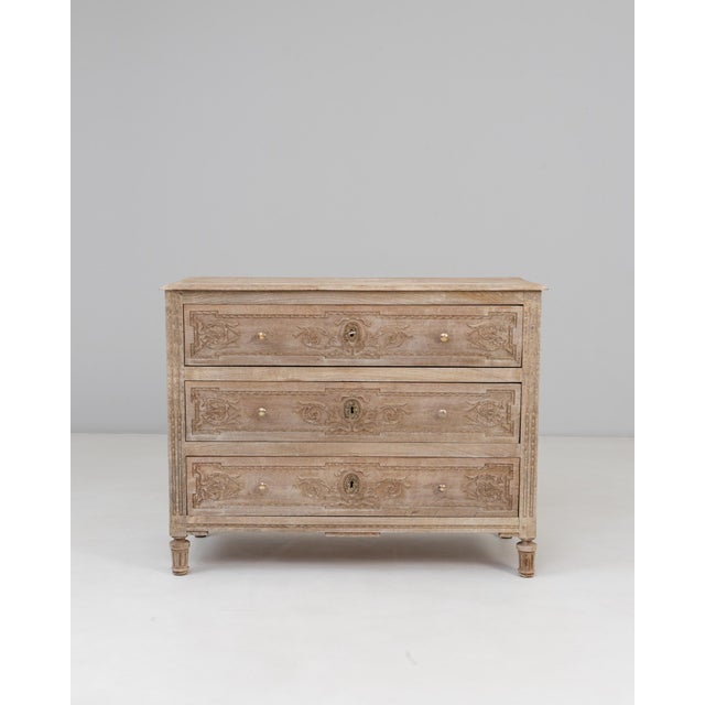 19th Century 19th Century French Gustavian Oak Chest of Drawers For Sale - Image 5 of 18